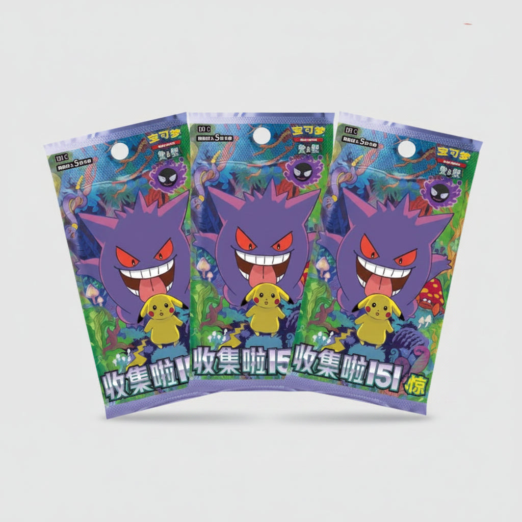 3x Pokemon Chinese 151 Surprise Booster Packs