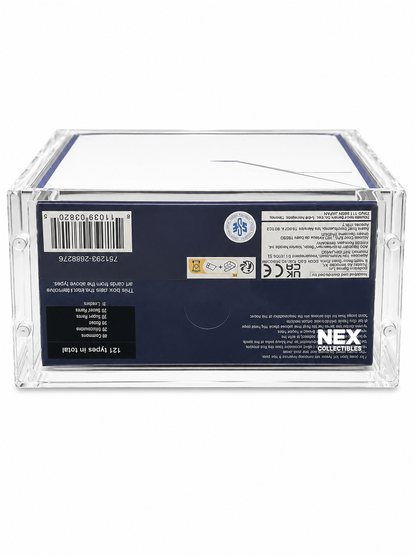 The top view of a One Piece Acrylic case with the "NEX COLLECTIBLES" brand logo on it.