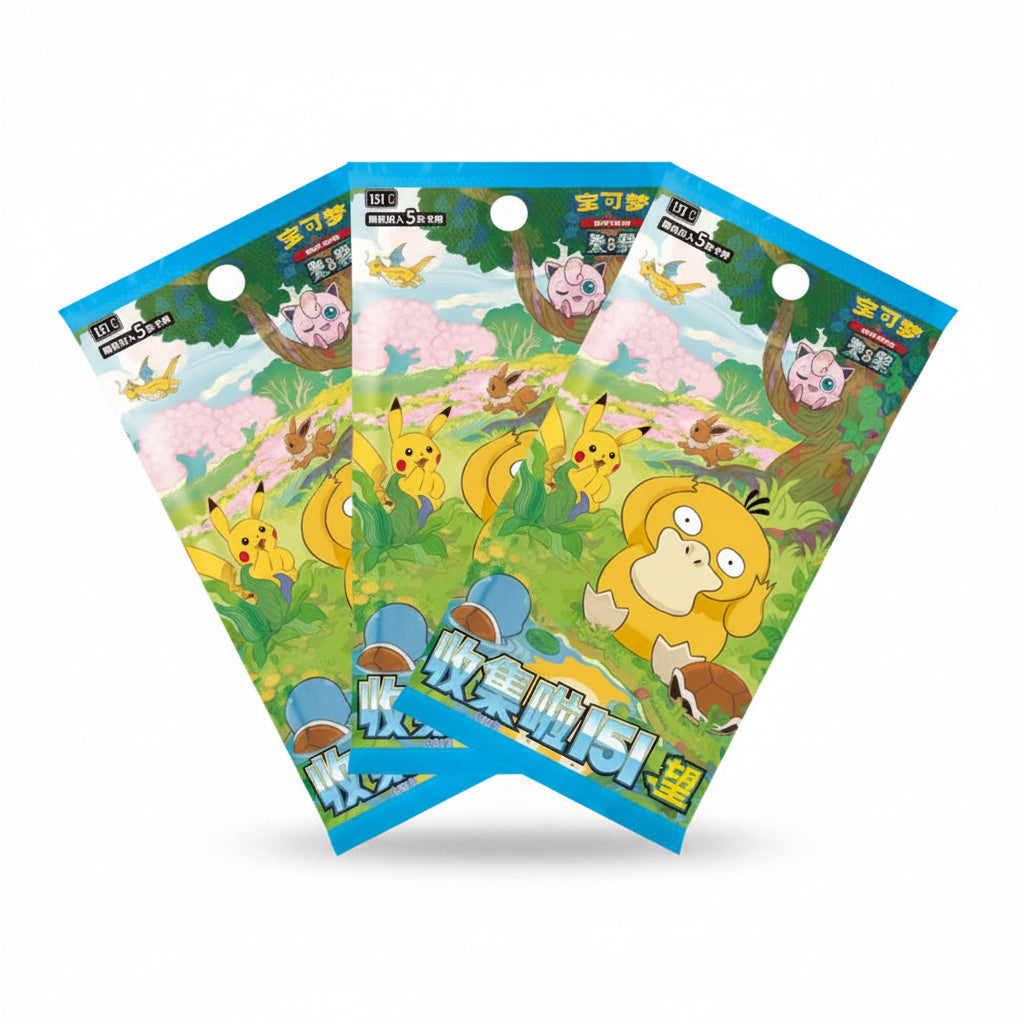3x Pokemon Chinese 151 Hope Booster Packs
