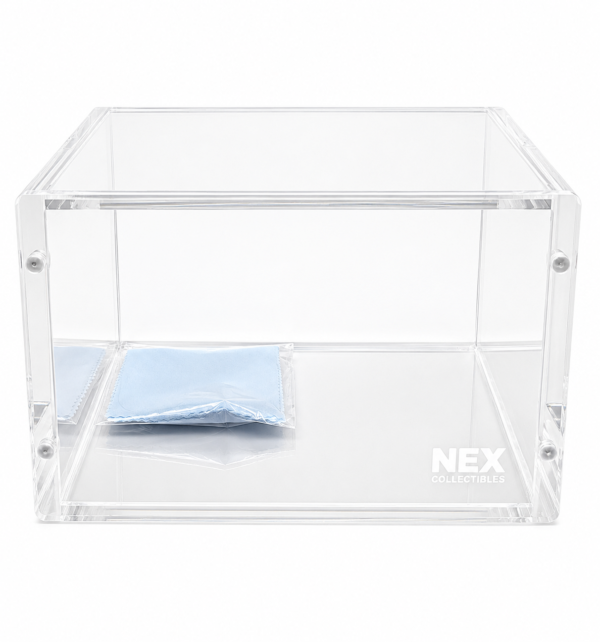 Pokemon Booster Box Acrylic Case with the Nex Collectibles branding.
