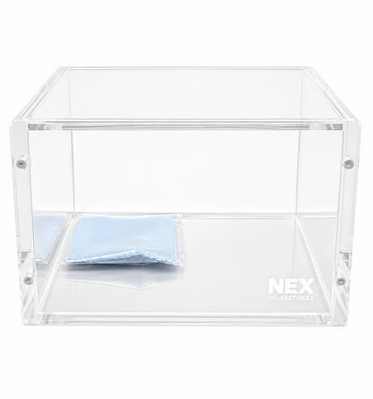 Pokemon Booster Box Acrylic Case with the Nex Collectibles branding.